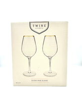 Load image into Gallery viewer, Twine Living Co Gilded Wine Glasses Set of 2