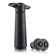 Load image into Gallery viewer, VACUVIN VACUUM WINE SAVER BLACK - 1 PUMP / 2 STOPPERS

