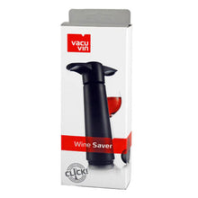 Load image into Gallery viewer, VACUVIN VACUUM WINE SAVER BLACK - 1 PUMP / 2 STOPPERS
